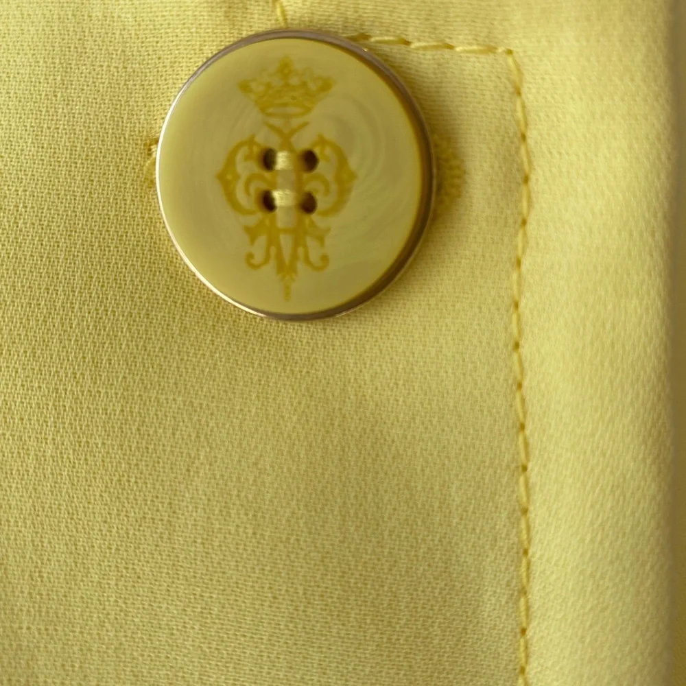 NWT- Emilio Pucci Single Breasted Yellow Coat - Picture 5 of 9